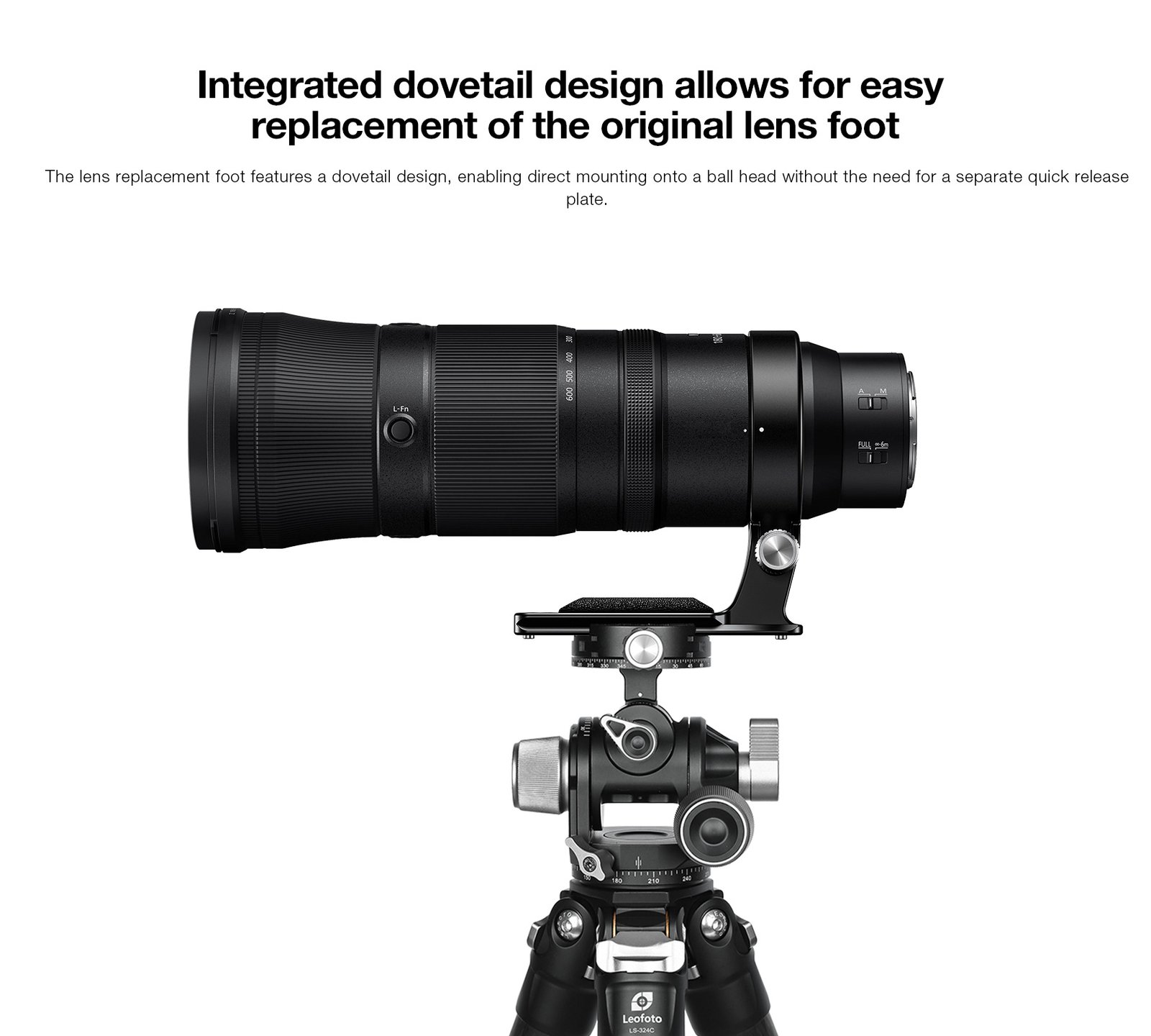 Leofoto Lens Foot for Nikon Z 180-600mm NFC-01 - Image 6